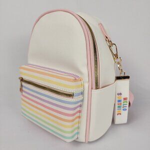 Like Dreams Mini Backpack Purse Womens Girls White & Pink Pastels Adjustable NWT